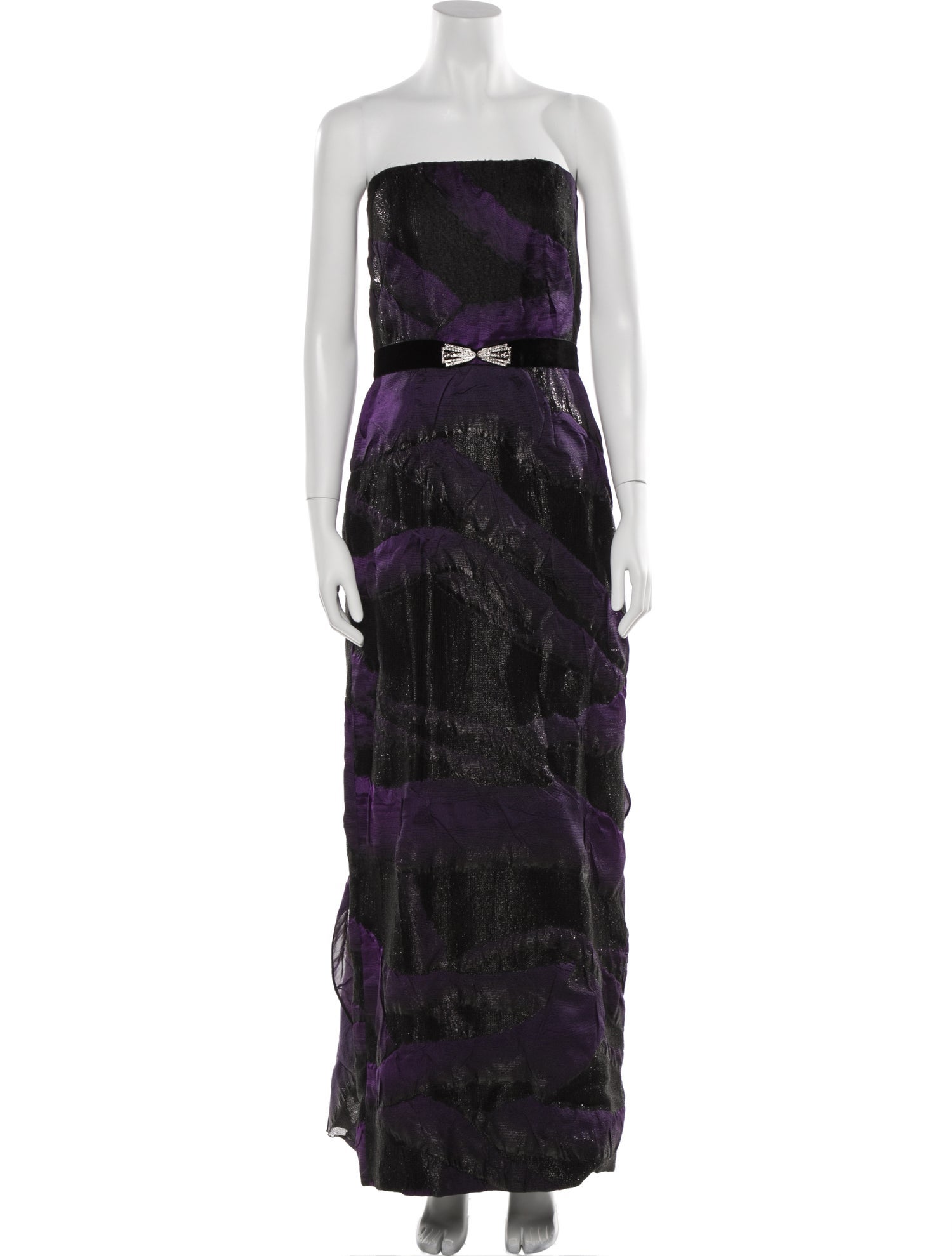 Pamella Roland Printed Long Dress