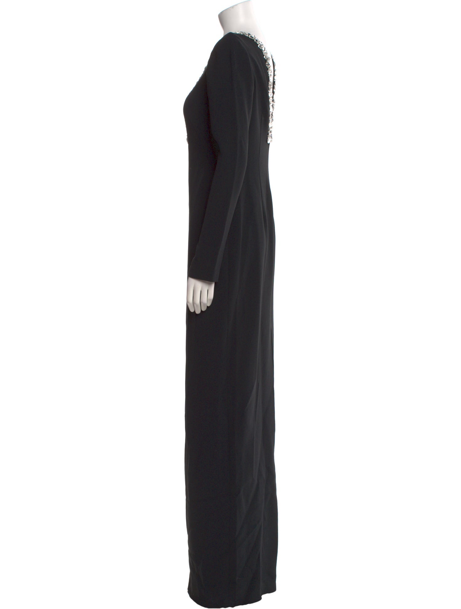 Pamella Roland V-Neck Long Dress
