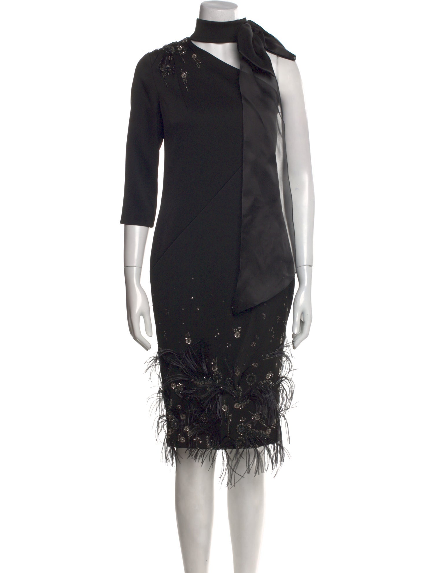 Pamella Roland Silk Midi Length Dress