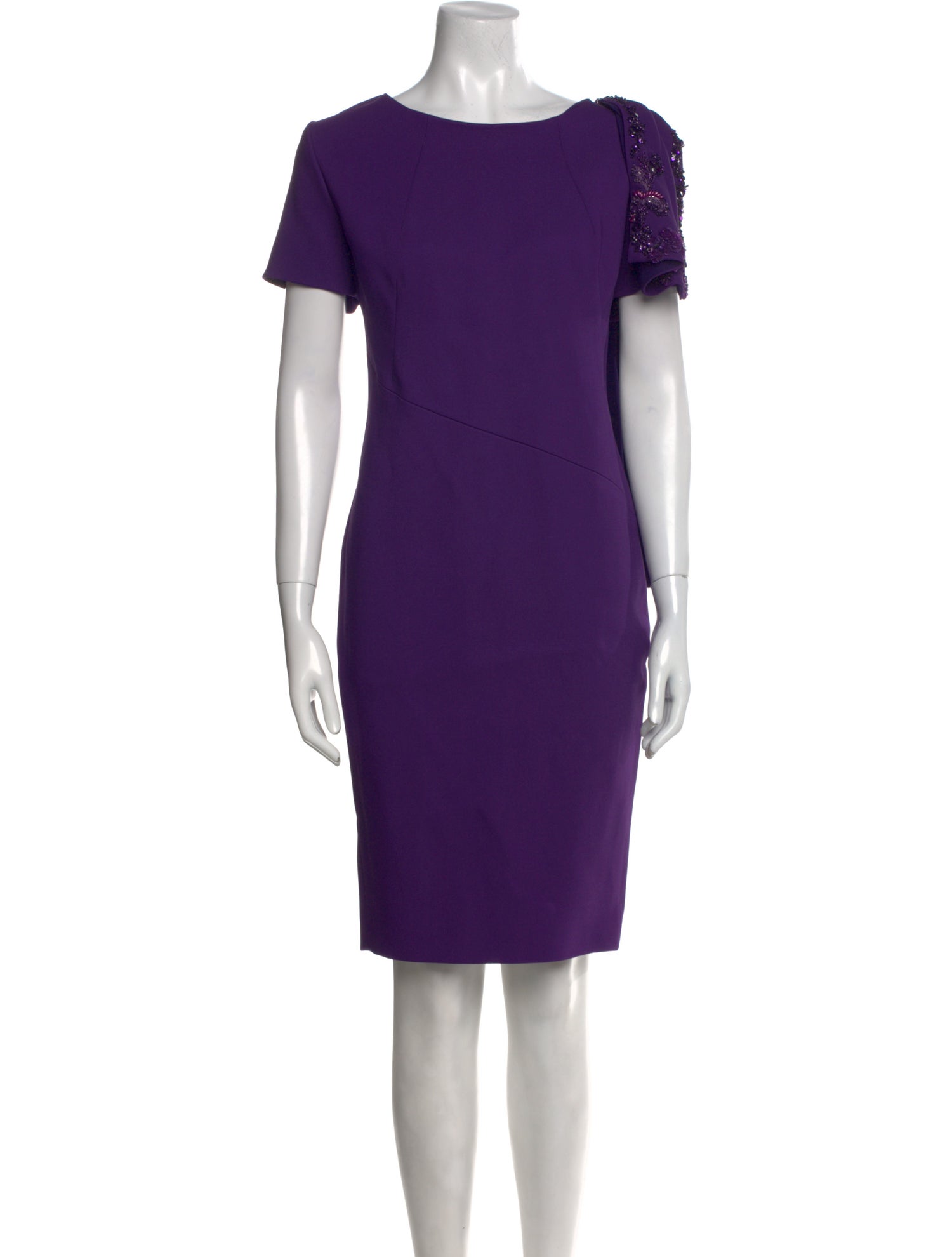 Pamella Roland Silk Knee-Length Dress