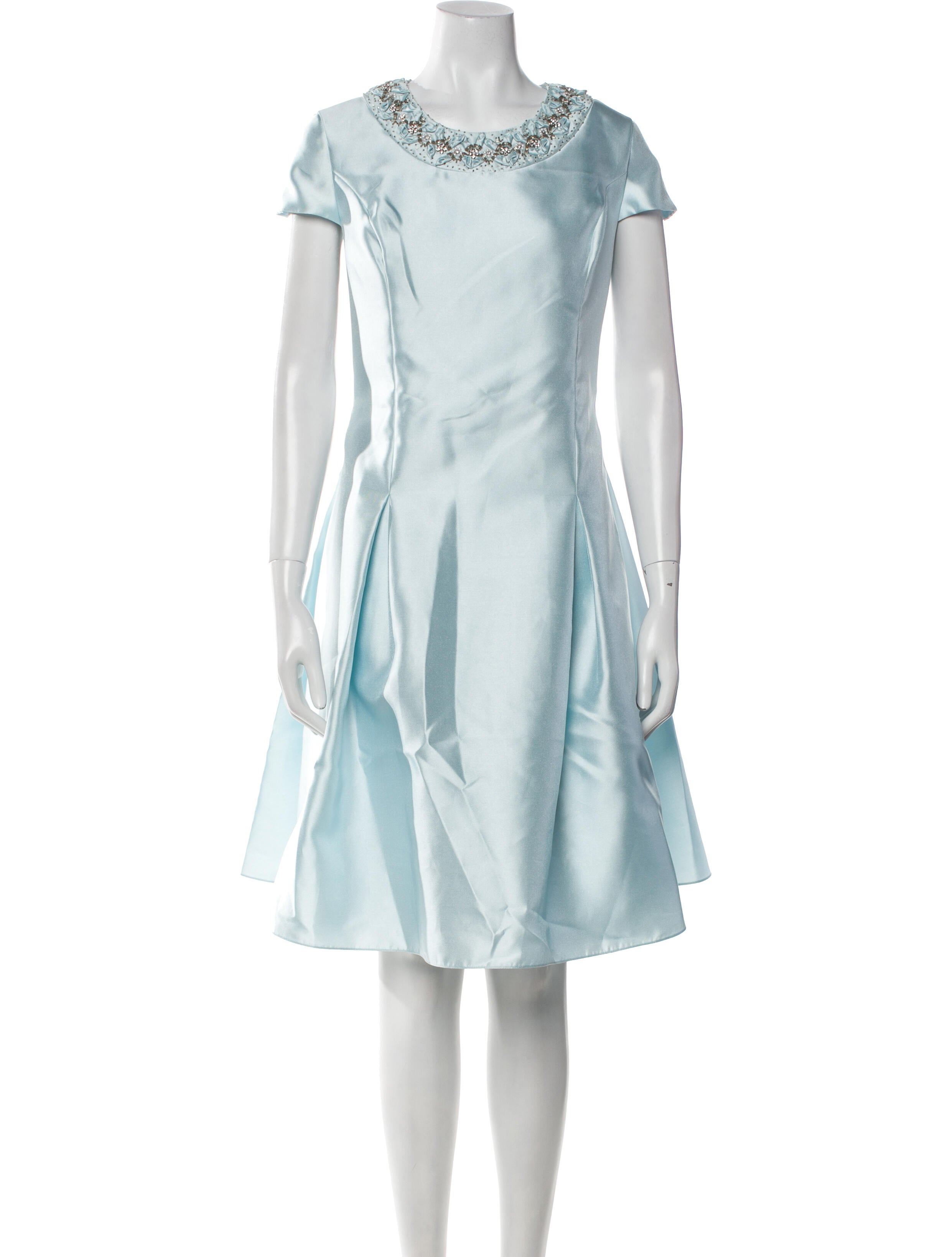 Pamella Roland Scoop Neck Knee-Length Dress w/ Tags