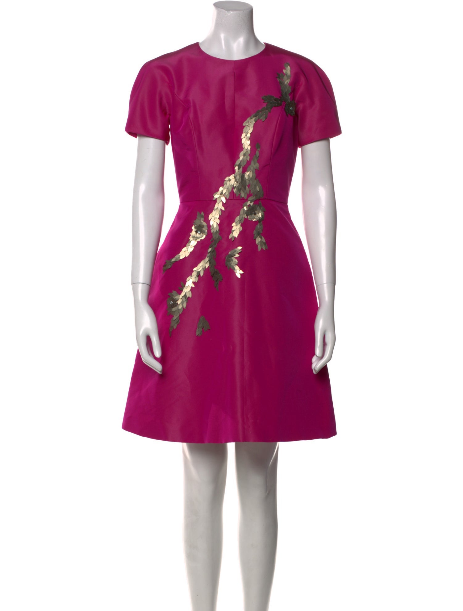 Pamella Roland Silk Knee-Length Dress