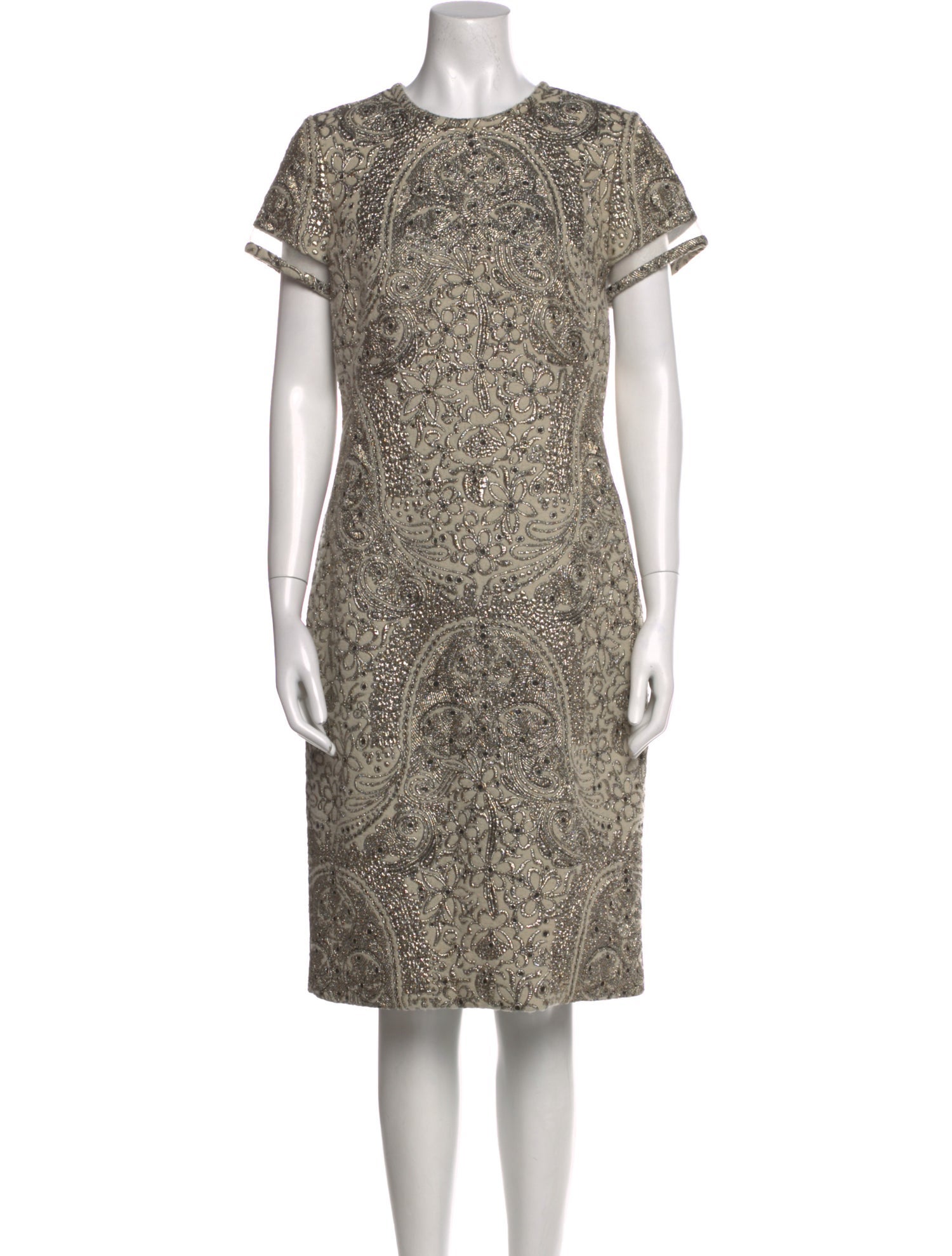 Pamella Roland Silk Knee-Length Dress