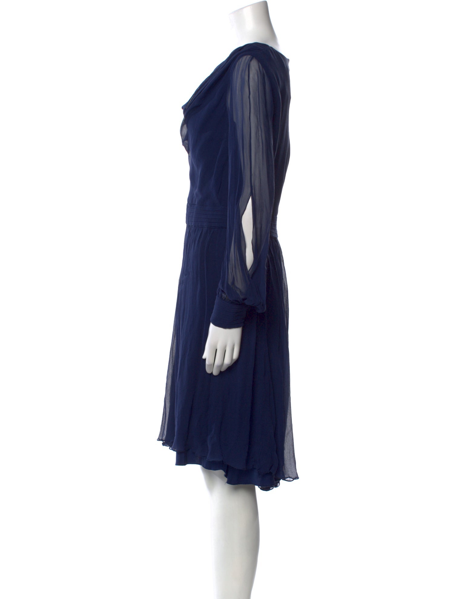 Pamella Roland Silk Knee-Length Dress