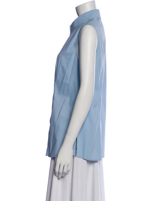 Pamella Roland Sleeveless Button-Up Top