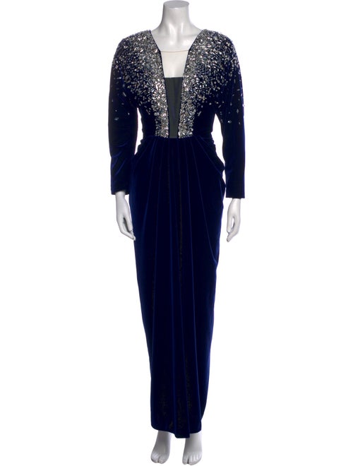 Pamella Roland Square Neckline Long Dress