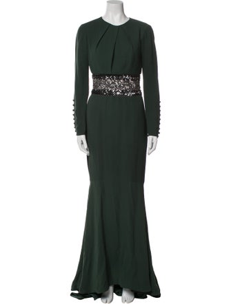 Pamella Roland Silk Long Dress