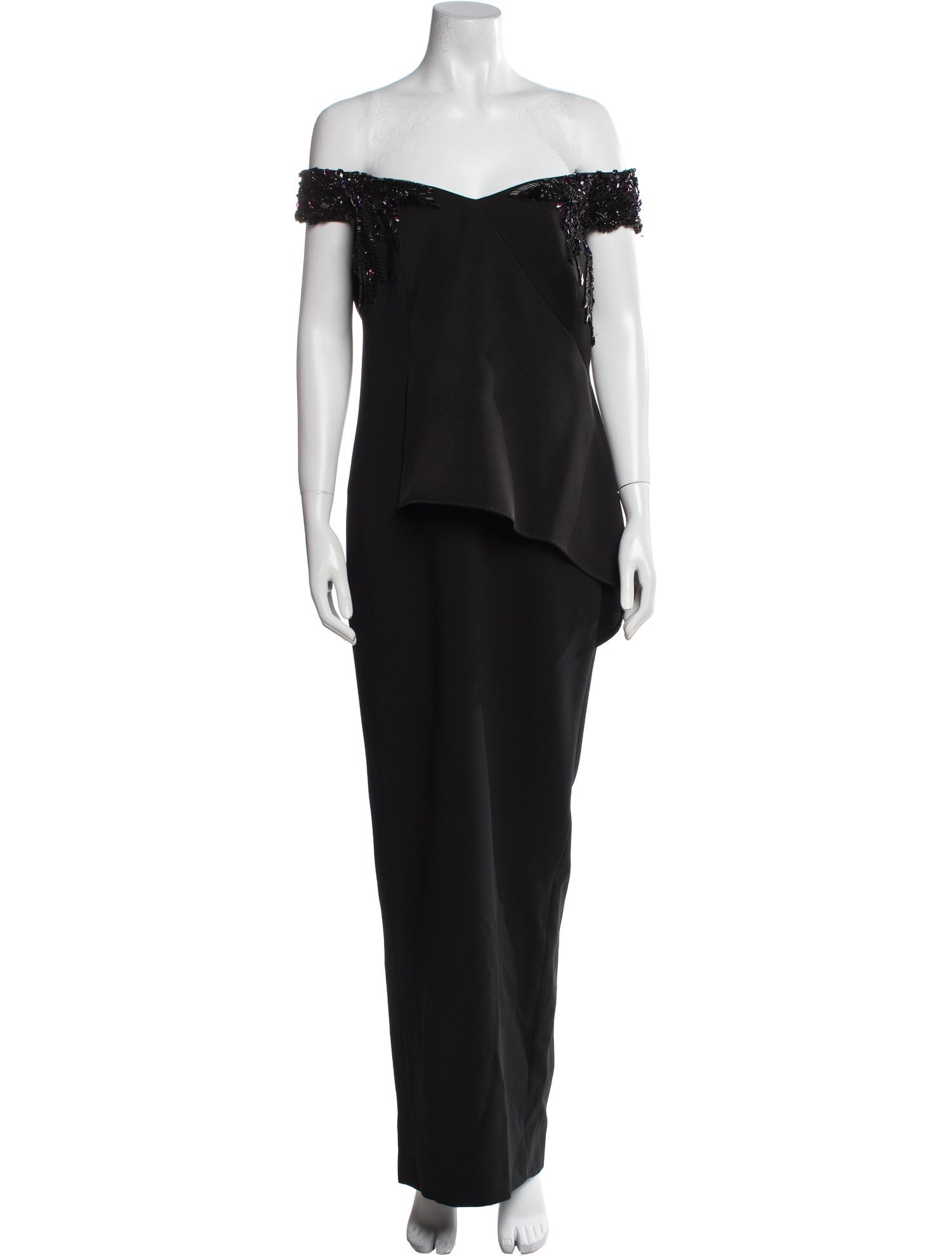 Pamella Roland Off-The-Shoulder Long Dress