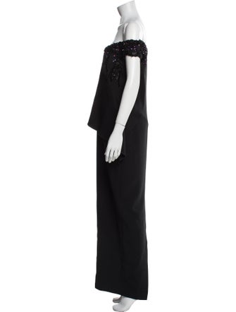 Pamella Roland Off-The-Shoulder Long Dress