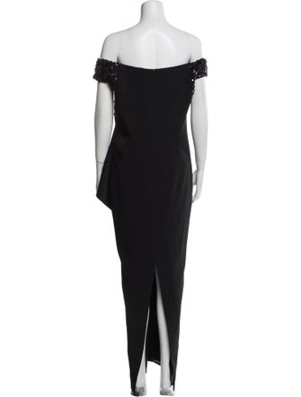 Pamella Roland Off-The-Shoulder Long Dress