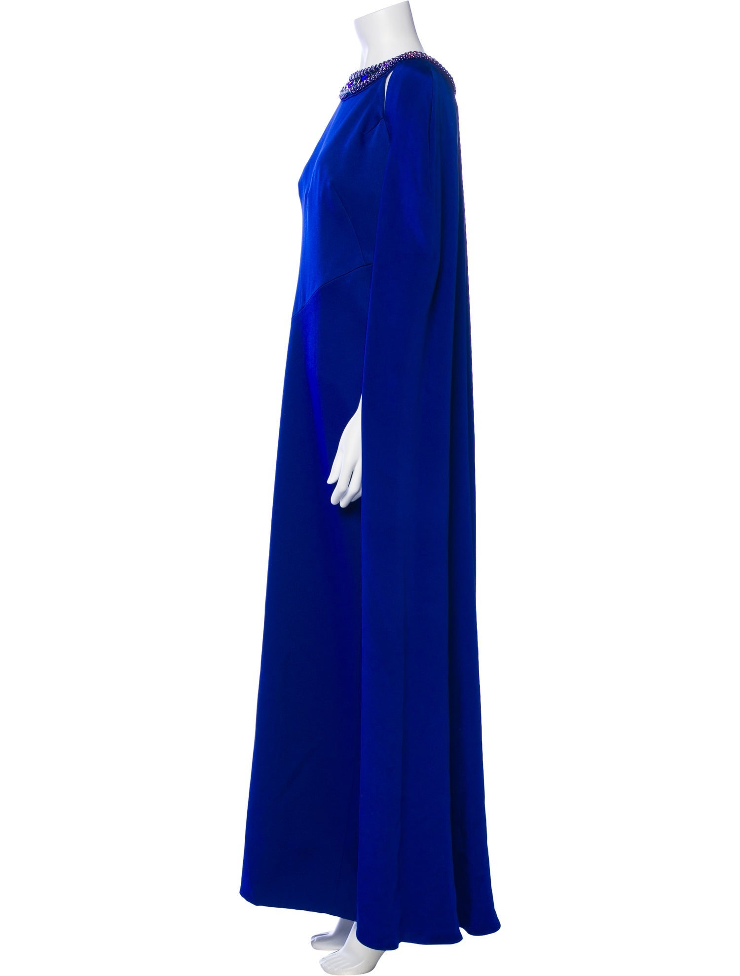 Pamella Roland Crew Neck Long Dress