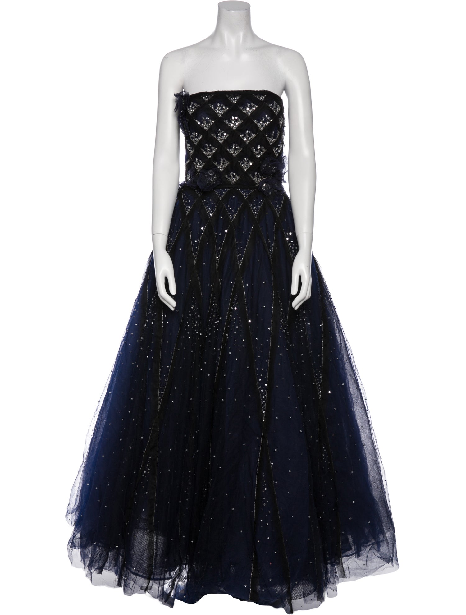 Pamella Roland Strapless Long Dress