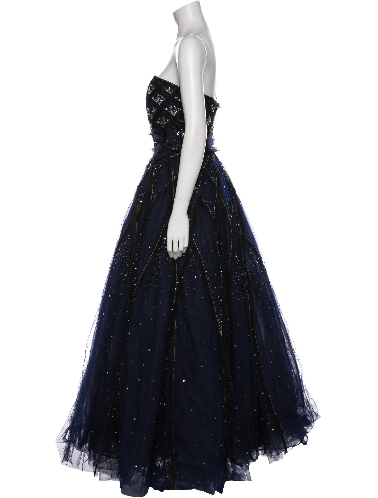 Pamella Roland Strapless Long Dress