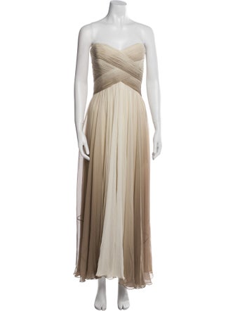 Pamella Roland Silk Midi Length Dress