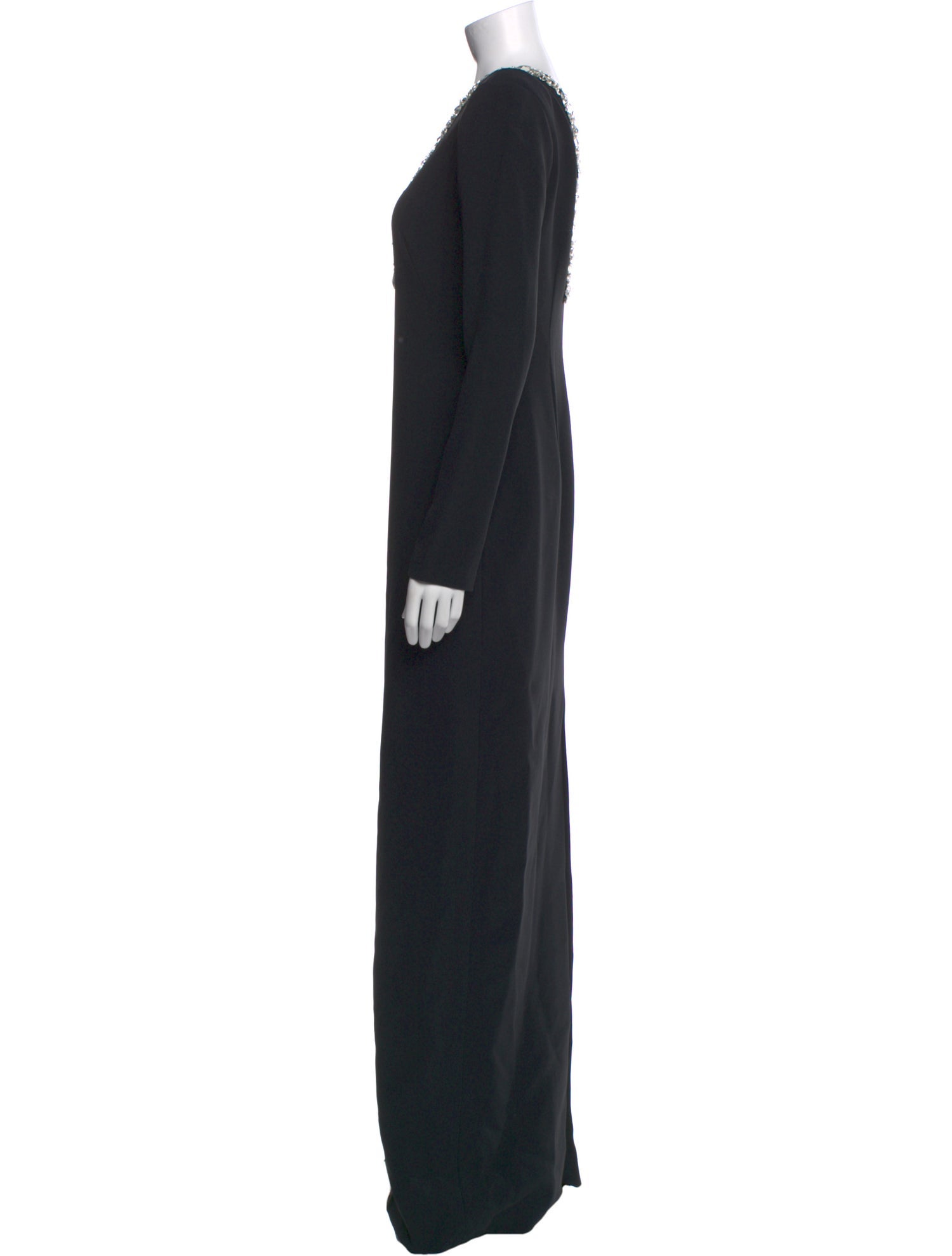 Pamella Roland V-Neck Long Dress