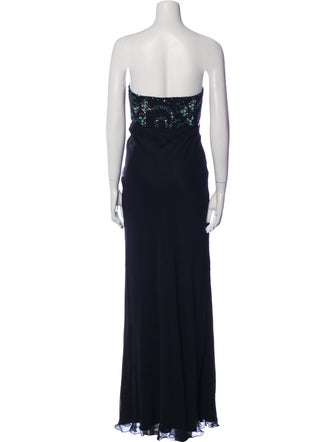 Pamella Roland Strapless Long Dress