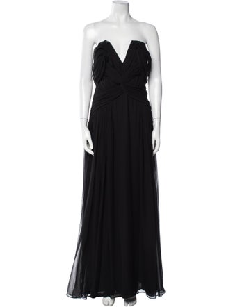 Pamella Roland Silk Long Dress