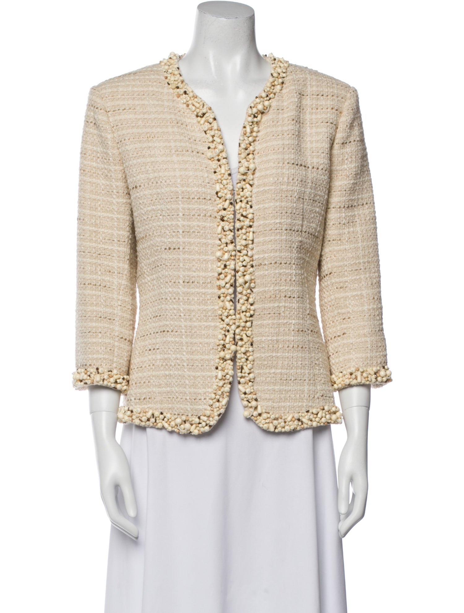 Pamella Roland Tweed Pattern Evening Jacket