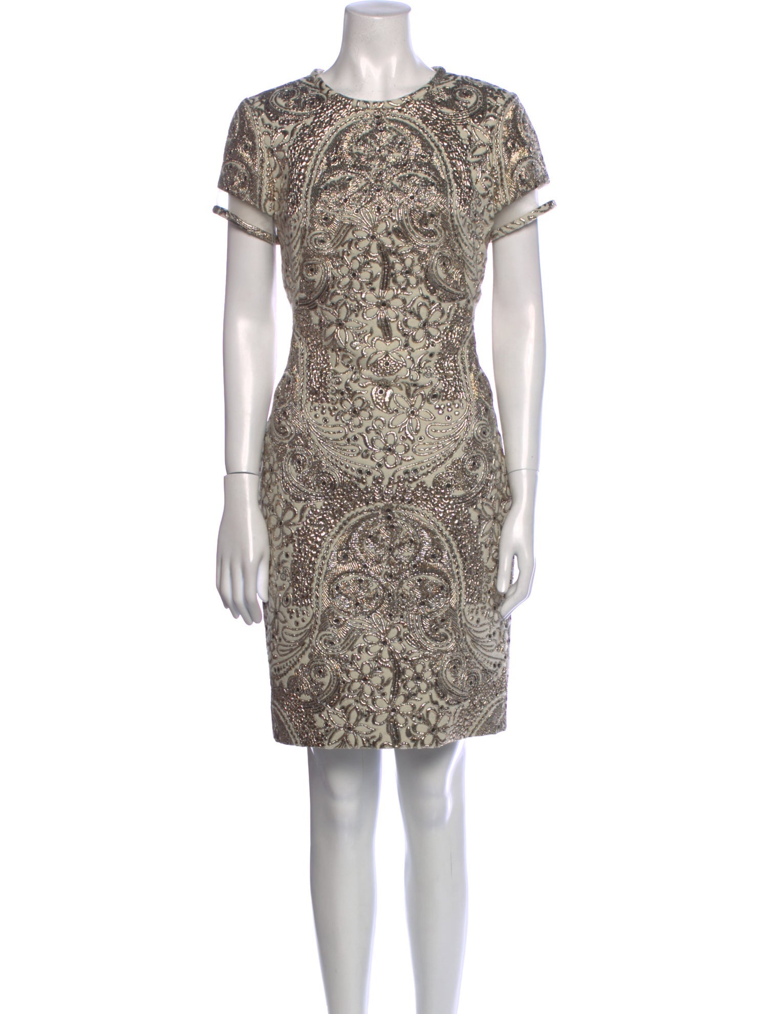 Pamella Roland Wool Knee-Length Dress