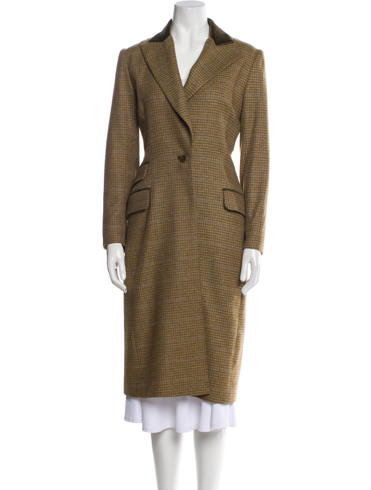 Pamella Roland Silk Tweed Pattern Coat