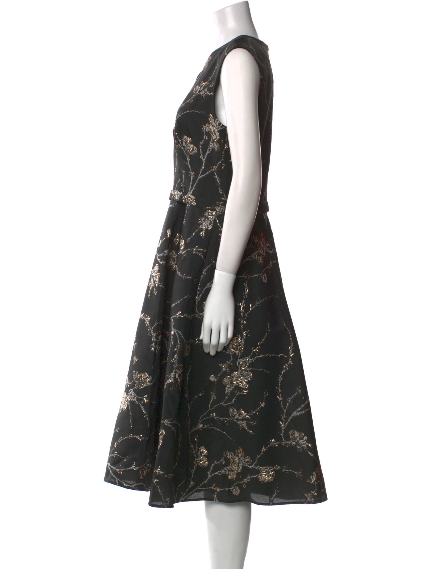 Pamella Roland Printed Midi Length Dress w/ Tags