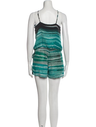 Parker Ochs Silk Striped Romper