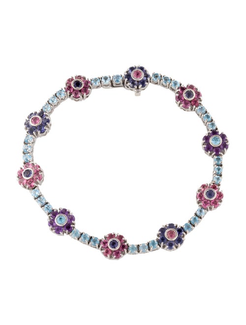 Pasquale Bruni 18K Multistone Flower Link Bracelet