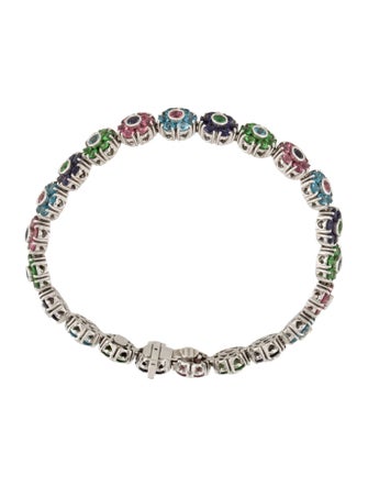 Pasquale Bruni 18K Multistone Flower Link Bracelet