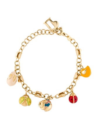 Pasquale Bruni 18K Diamond & Enamel Charm Bracelet