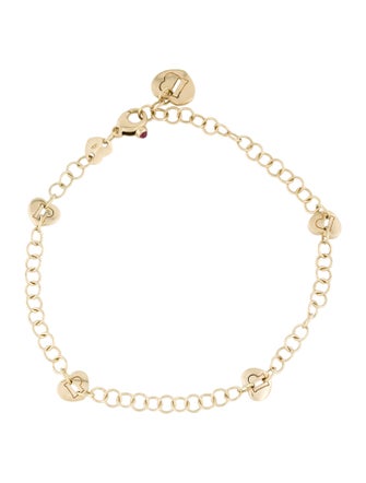 Pasquale Bruni 18K Ruby-Accented Amore Hearts Station Bracelet