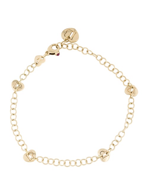 Pasquale Bruni 18K Ruby-Accented Amore Hearts Station Bracelet