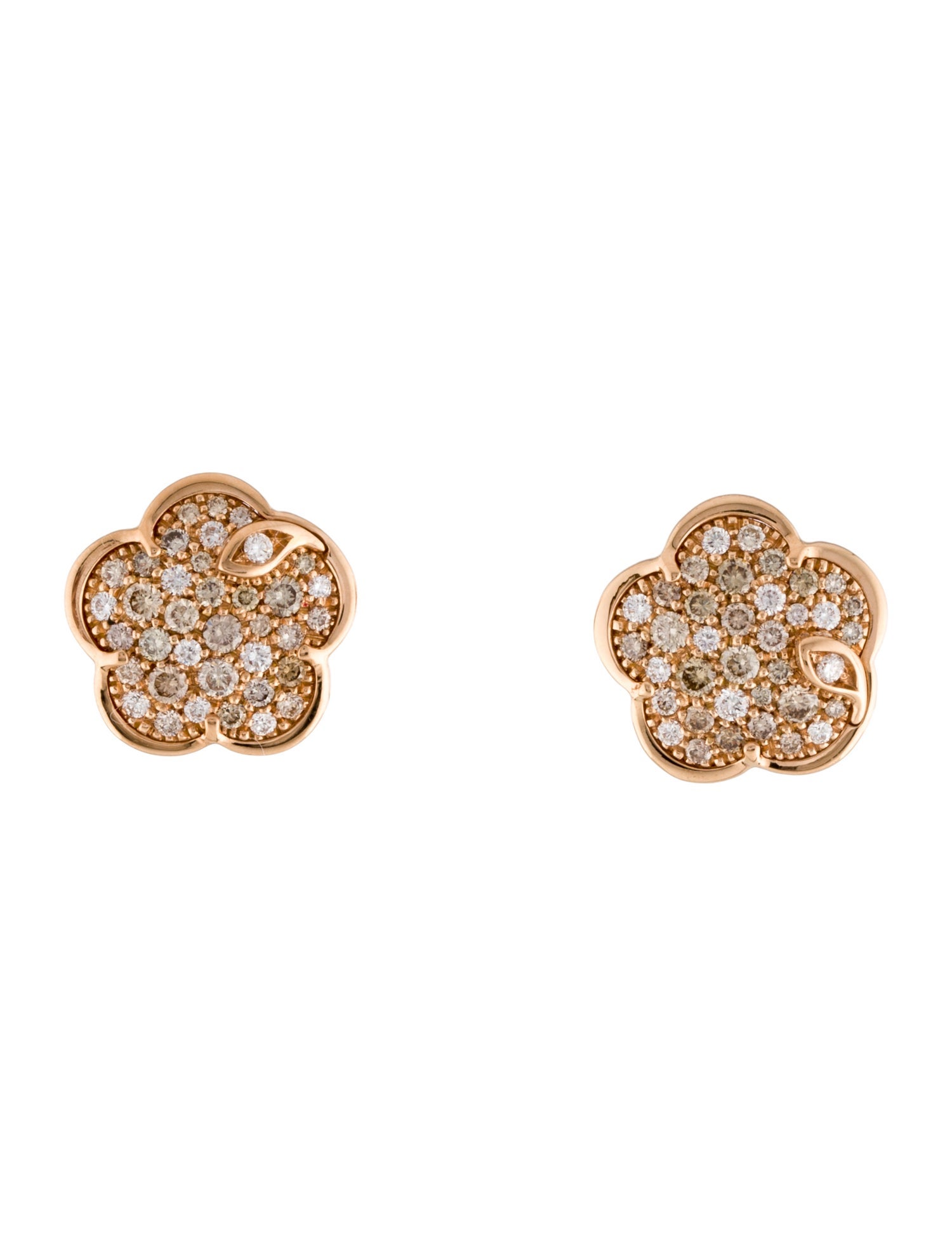 Pasquale Bruni 18K Petit Joli Diamond Flower Stud Earrings