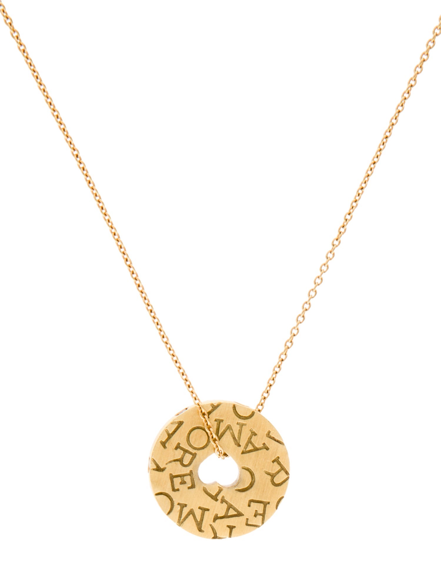 Pasquale Bruni 18K Diamond 'Amore' Disc Pendant Necklace