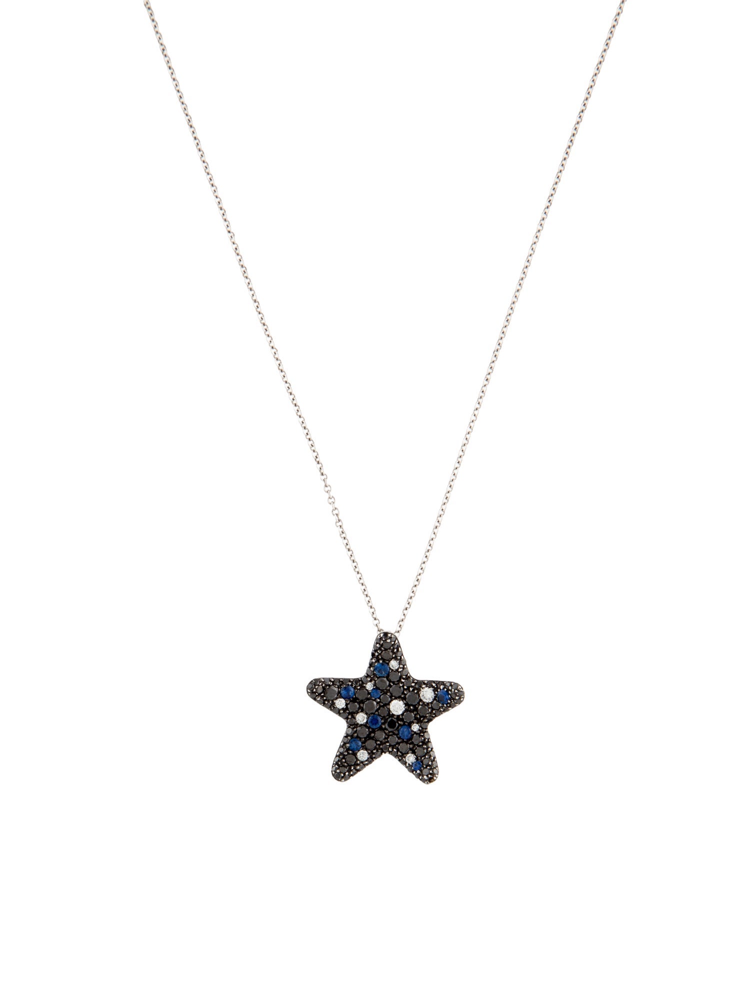 Pasquale Bruni 18K Diamond & Sapphire Star Pendant Necklace