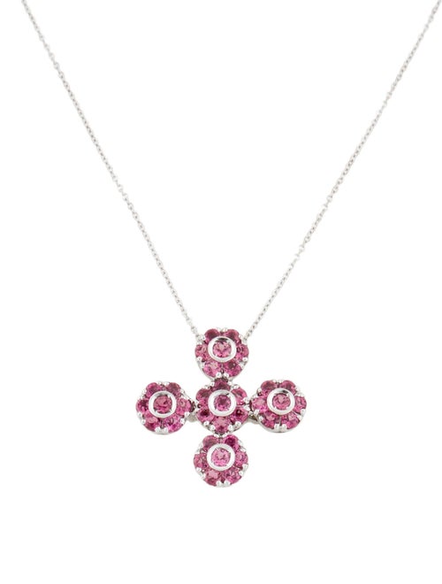 Pasquale Bruni 18K Tourmaline & Sapphire Accent Cross Pendant Necklace