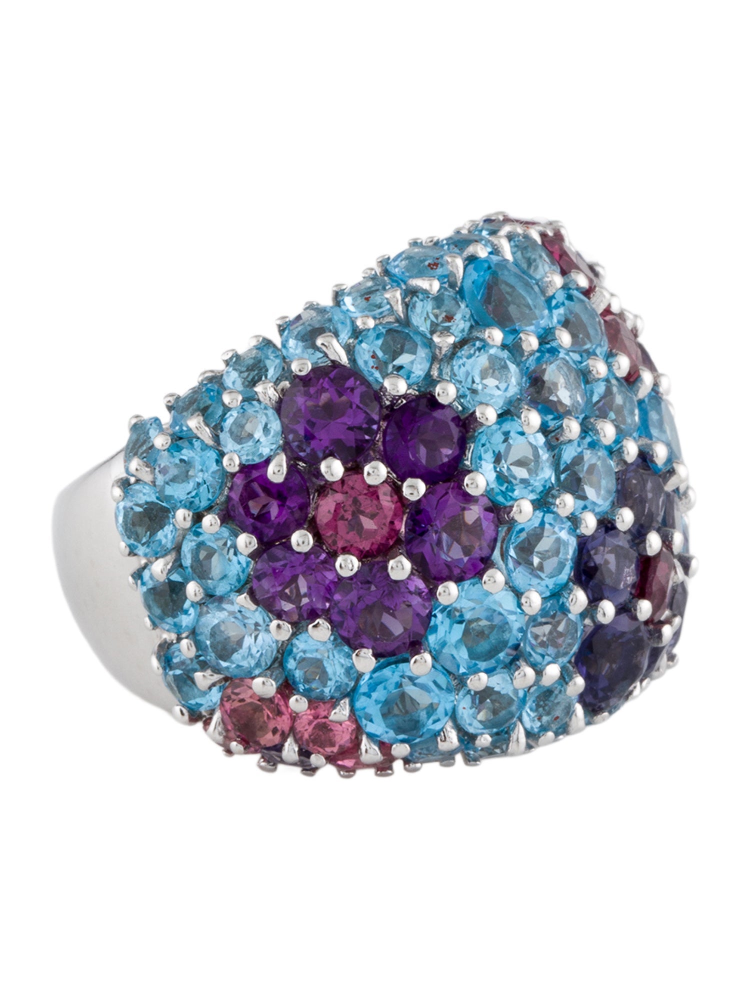 Pasquale Bruni 18K Multistone Flower Bombe Cocktail Ring