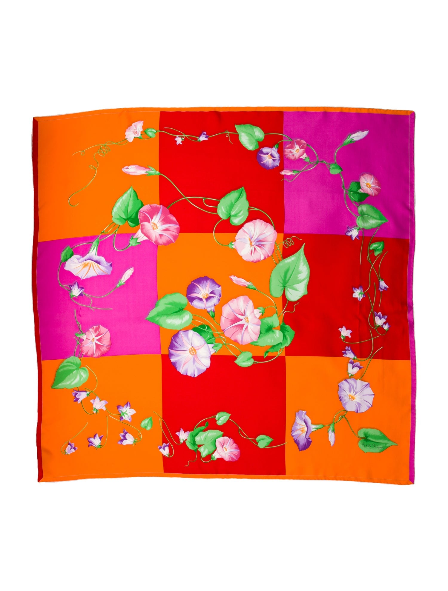 Patek Philippe Silk Floral Print Scarf