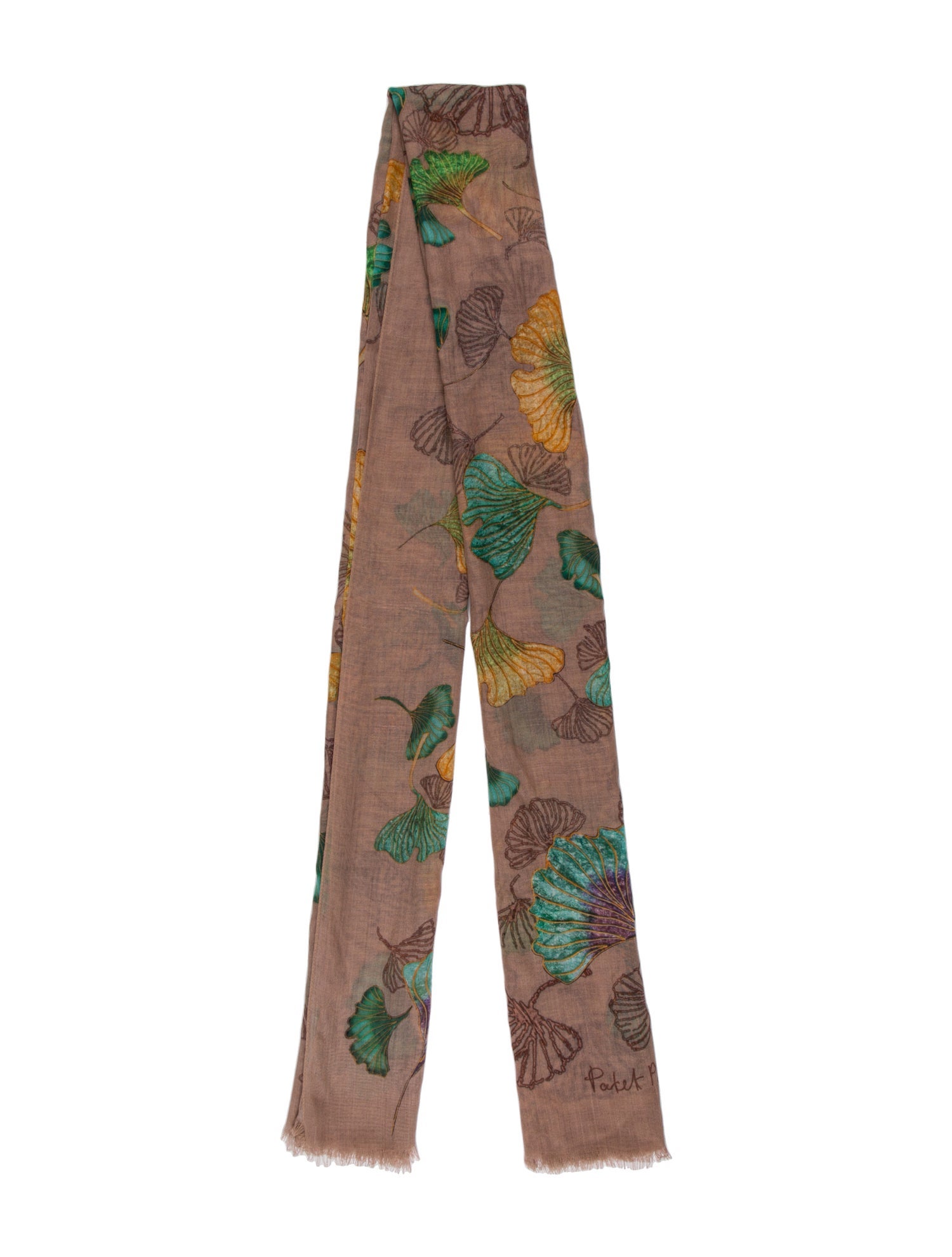 Patek Philippe Cashmere Floral Print Scarf