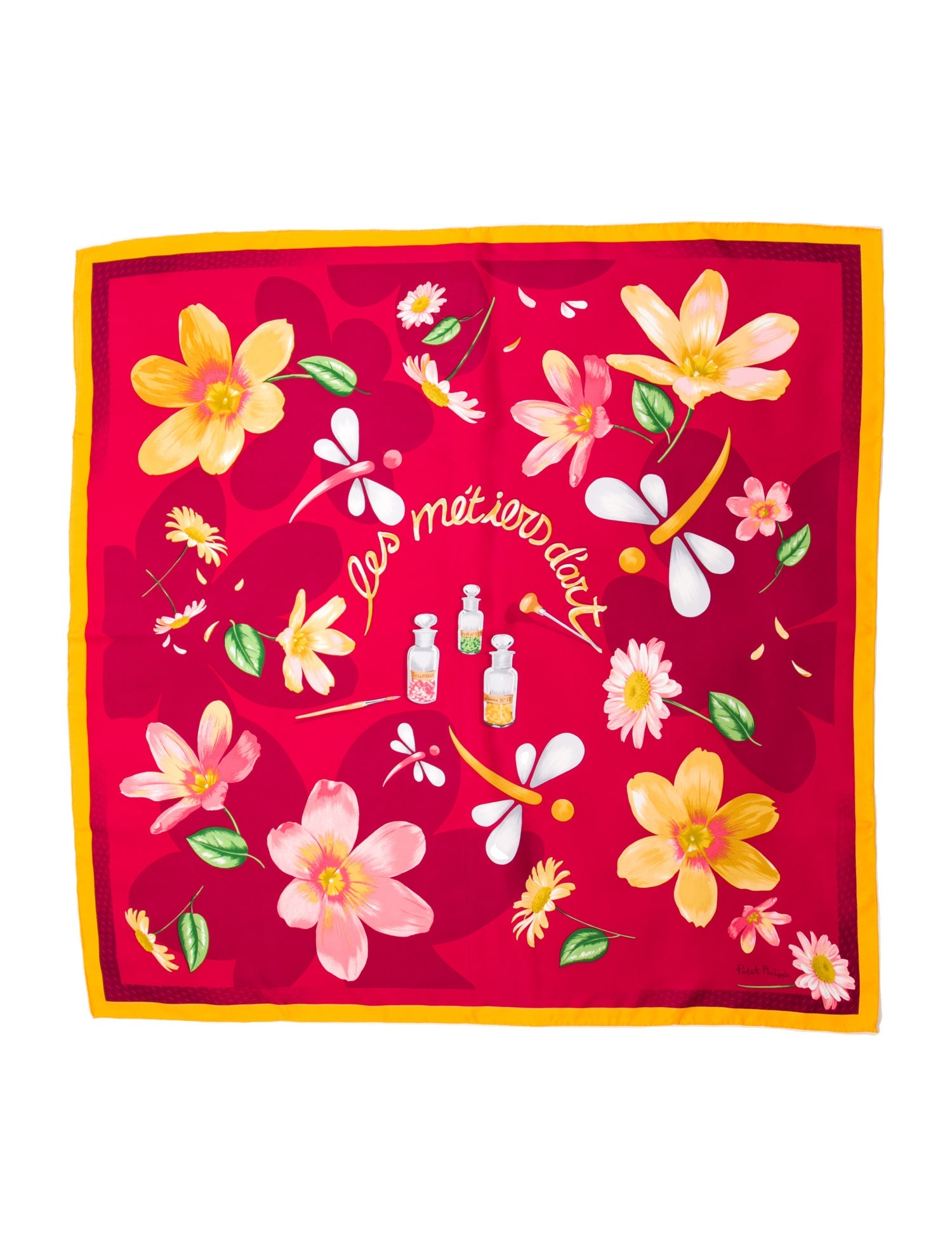 Patek Philippe Silk Floral Print Scarf