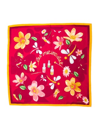 Patek Philippe Silk Floral Print Scarf