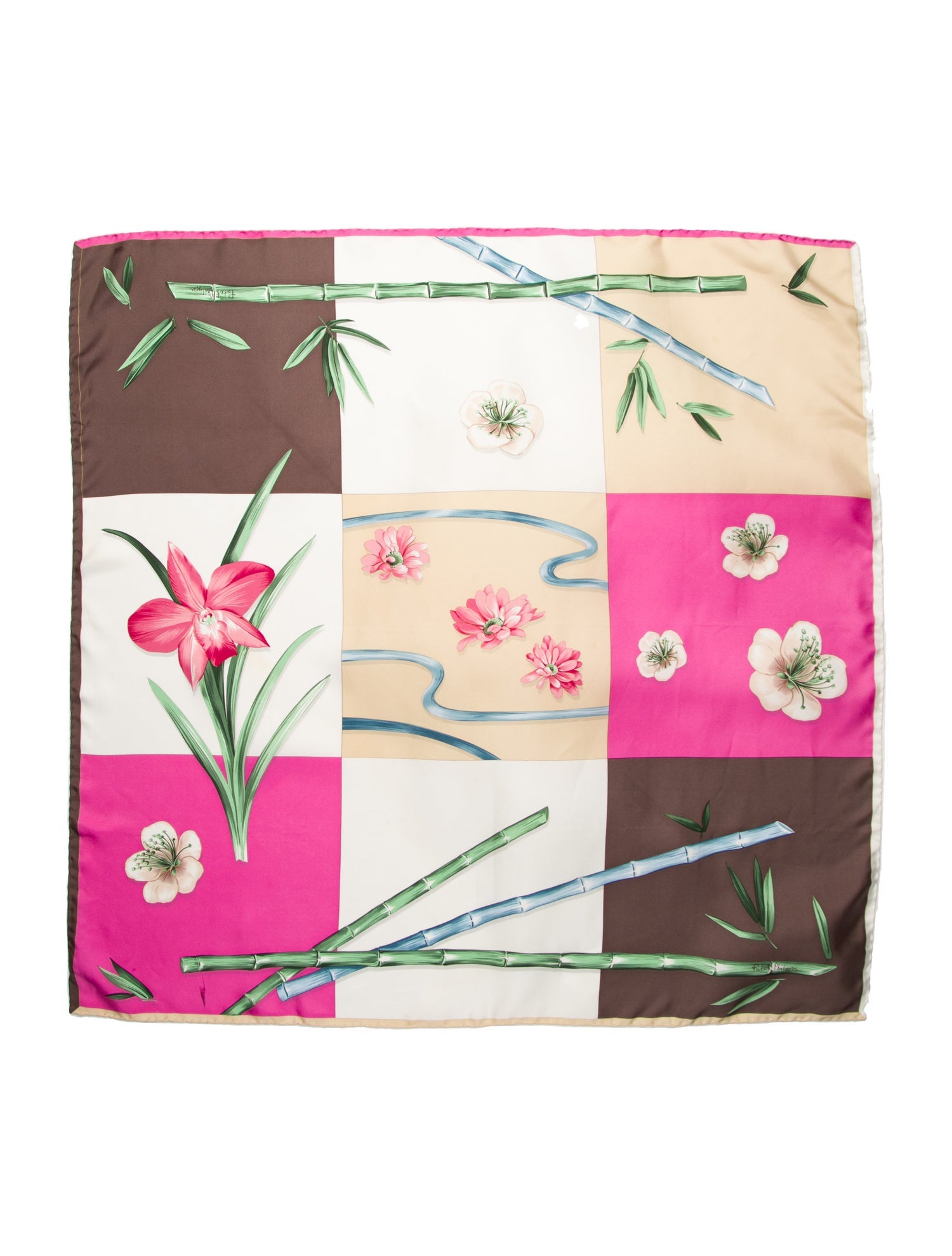 Patek Philippe Silk Floral Print Scarf