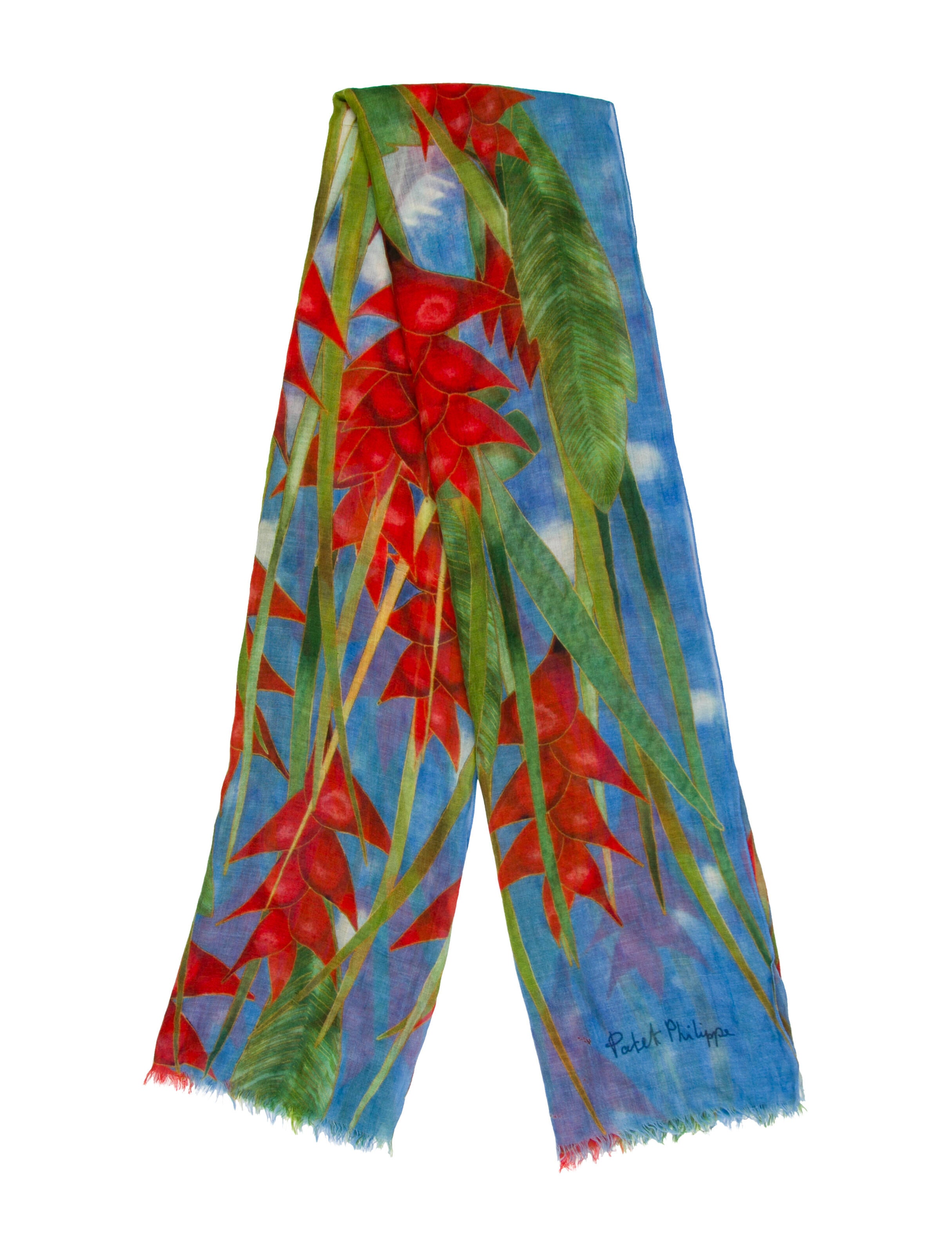 Patek Philippe Cashmere Floral Print Scarf