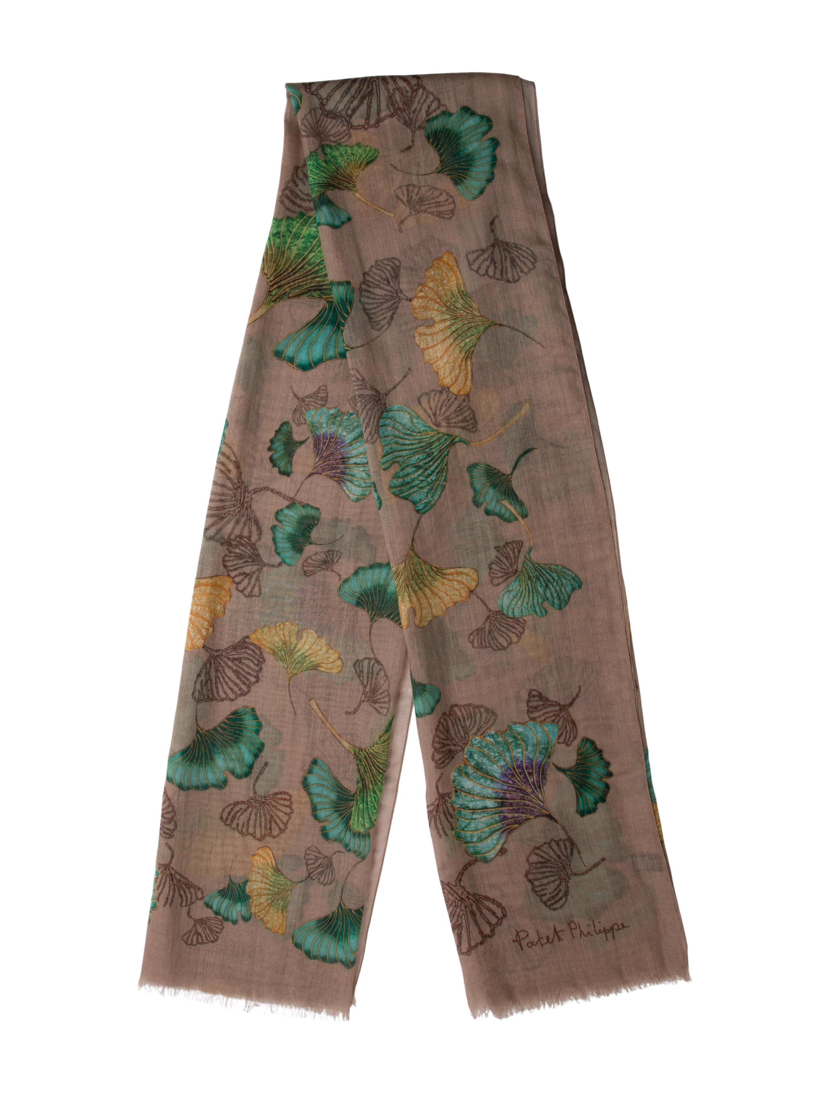 Patek Philippe Cashmere Floral Print Scarf w/ Tags