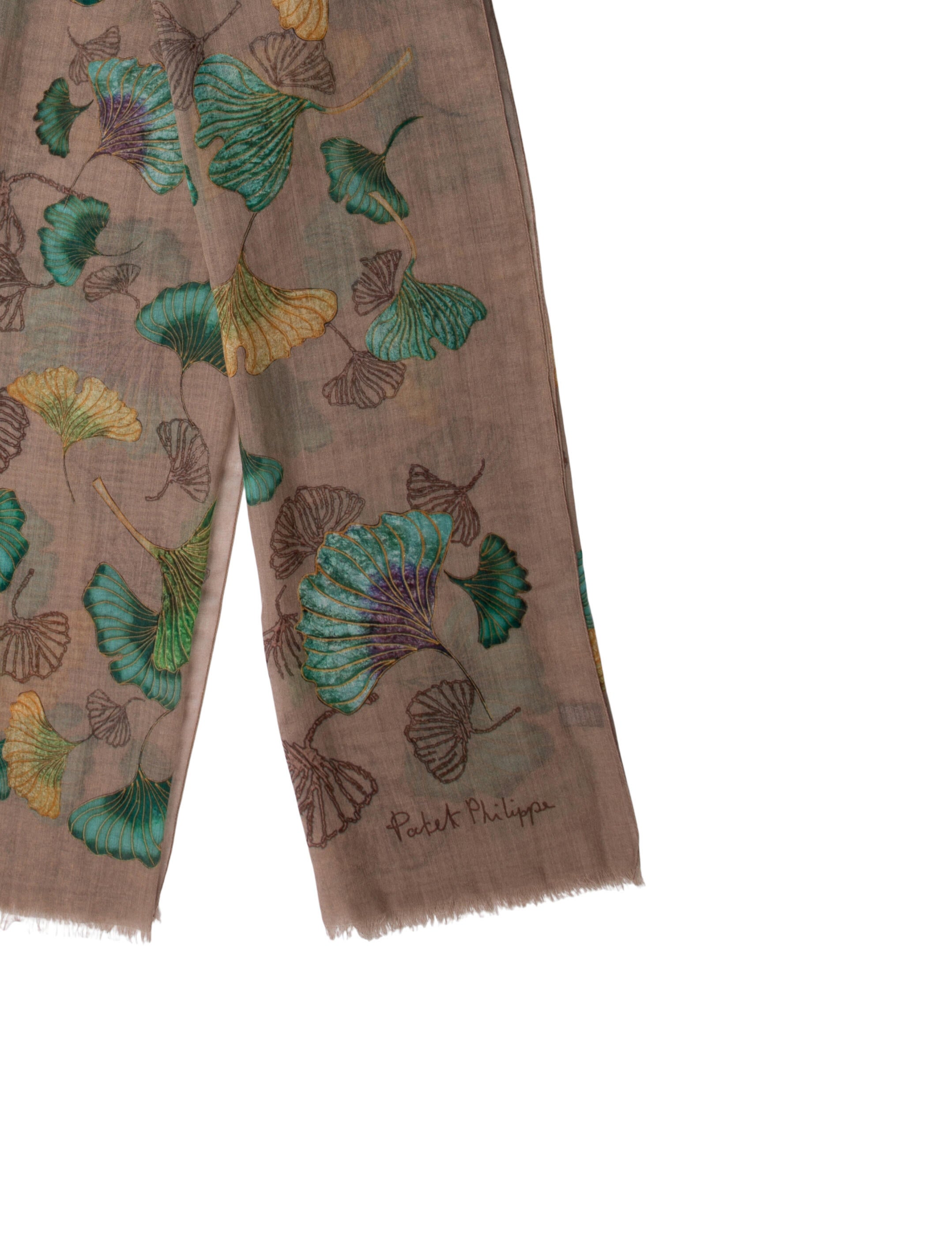 Patek Philippe Cashmere Floral Print Scarf w/ Tags