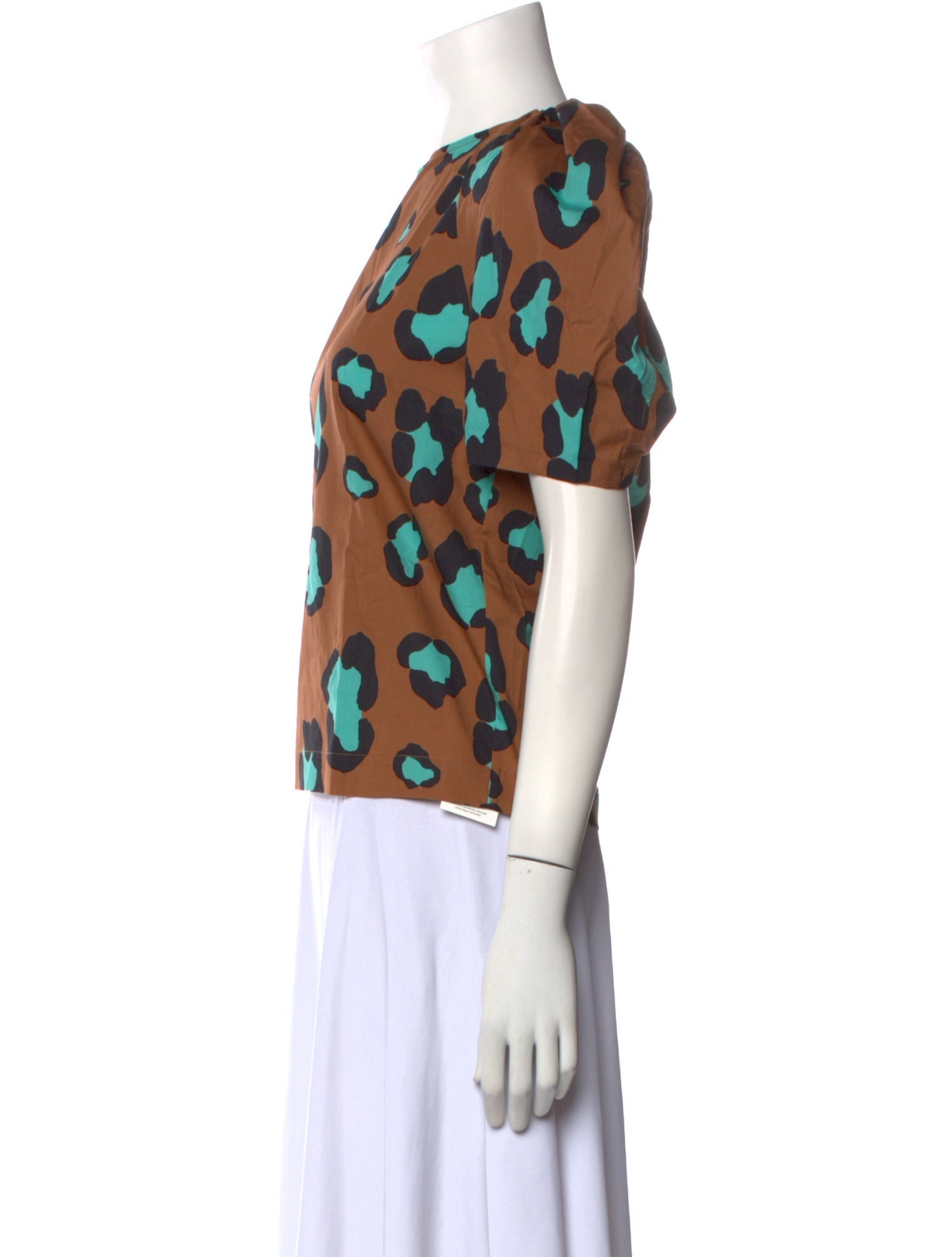 Paul & Joe Printed Bateau Neckline Crop Top w/ Tags