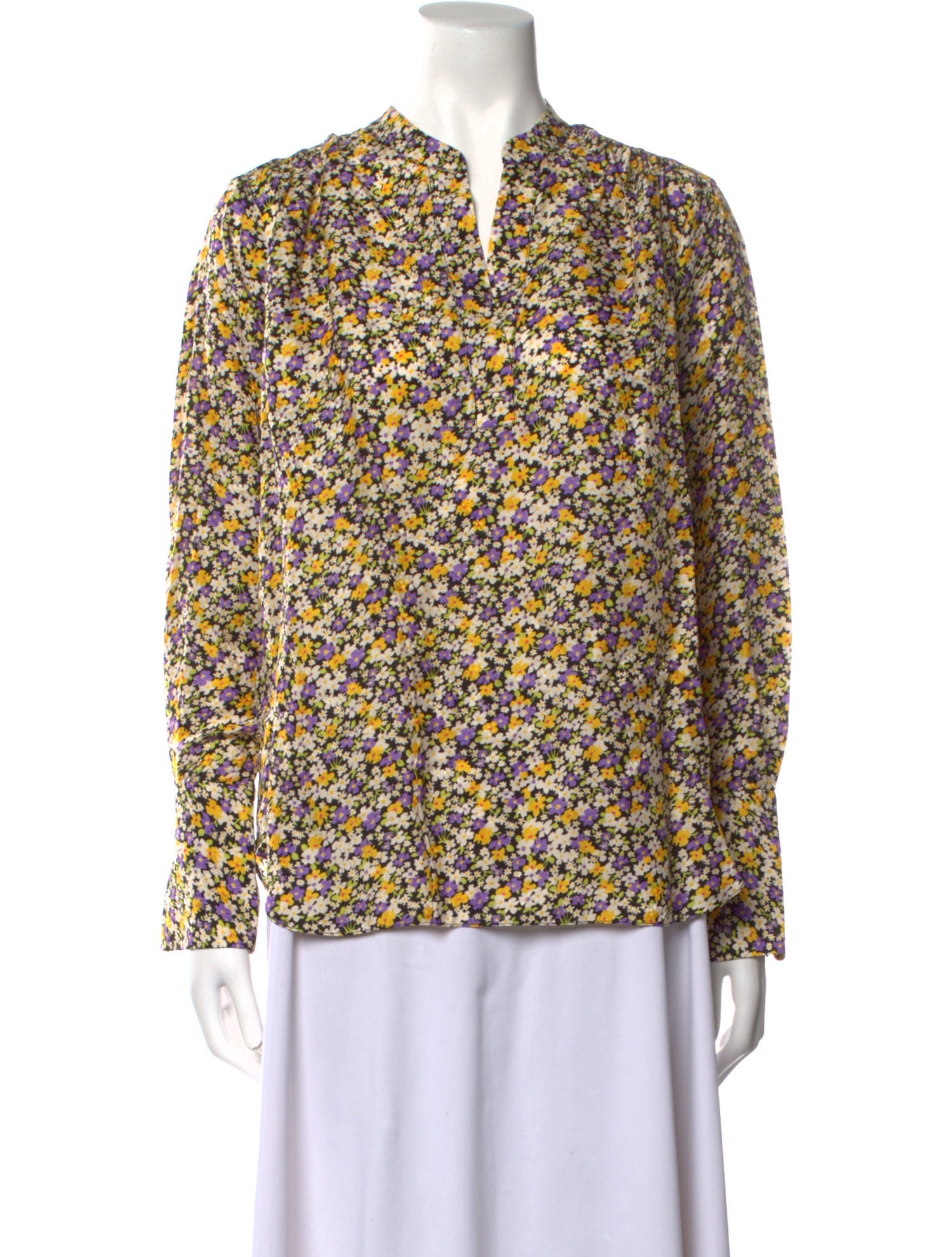Paul & Joe Floral Print V-Neck Blouse w/ Tags