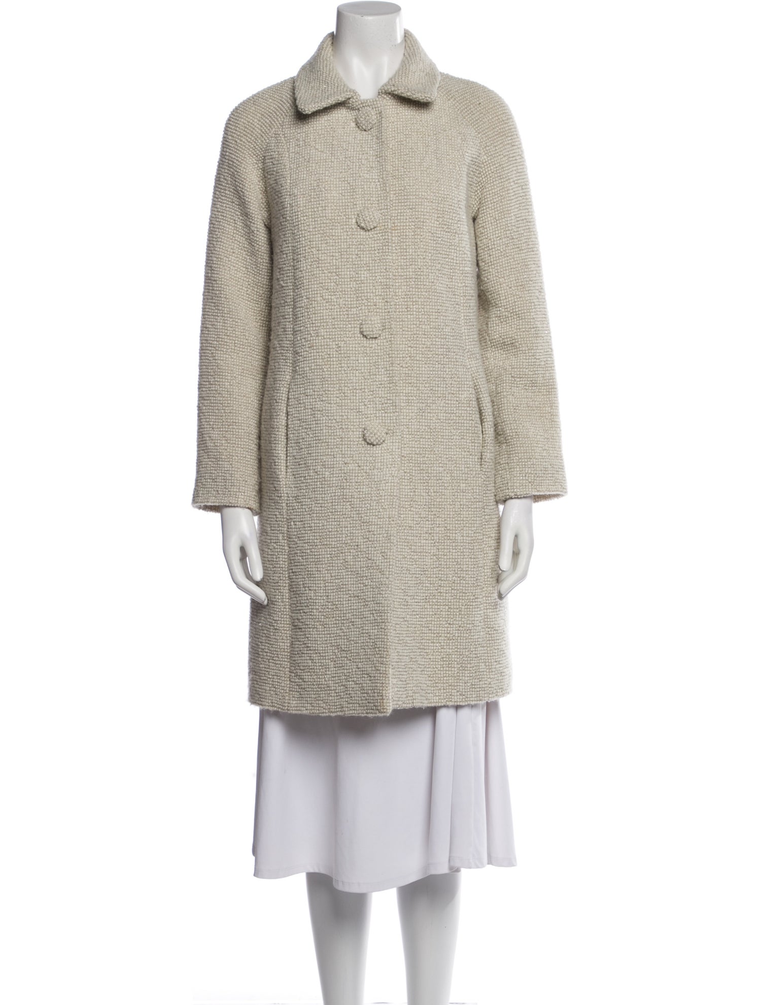 Paul & Joe Wool Tweed Pattern Coat