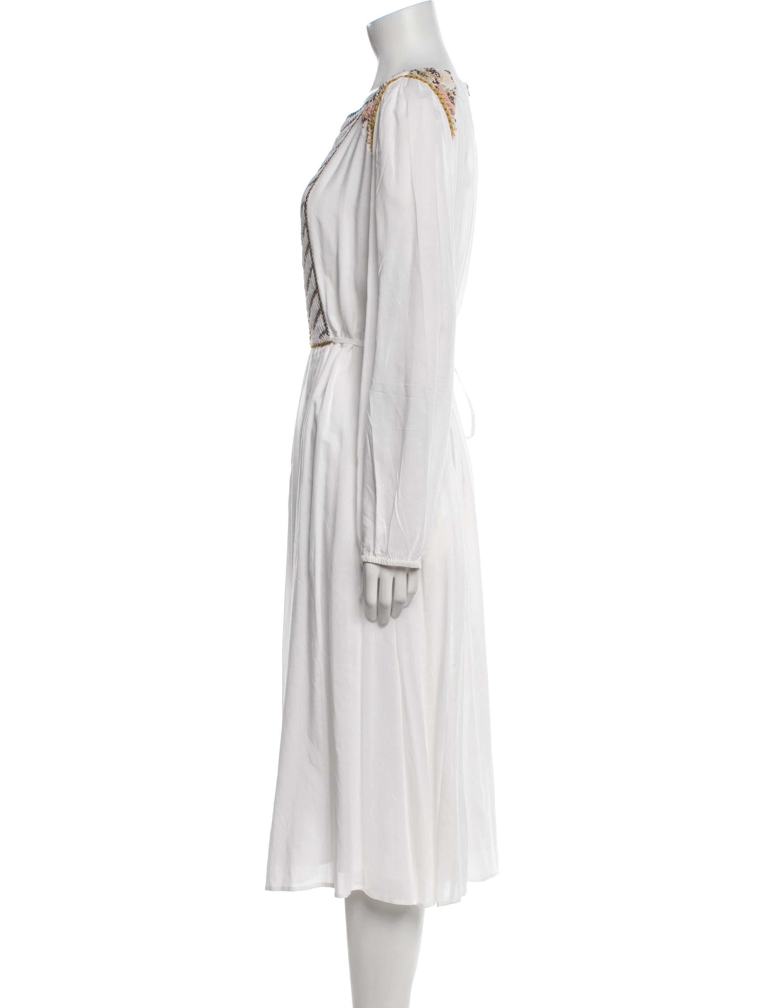 Paul & Joe Scoop Neck Midi Length Dress