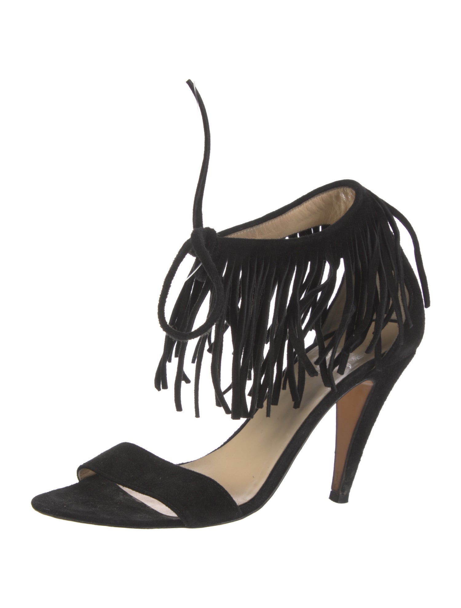 Paul & Joe Suede Fringe Trim Accent Sandals