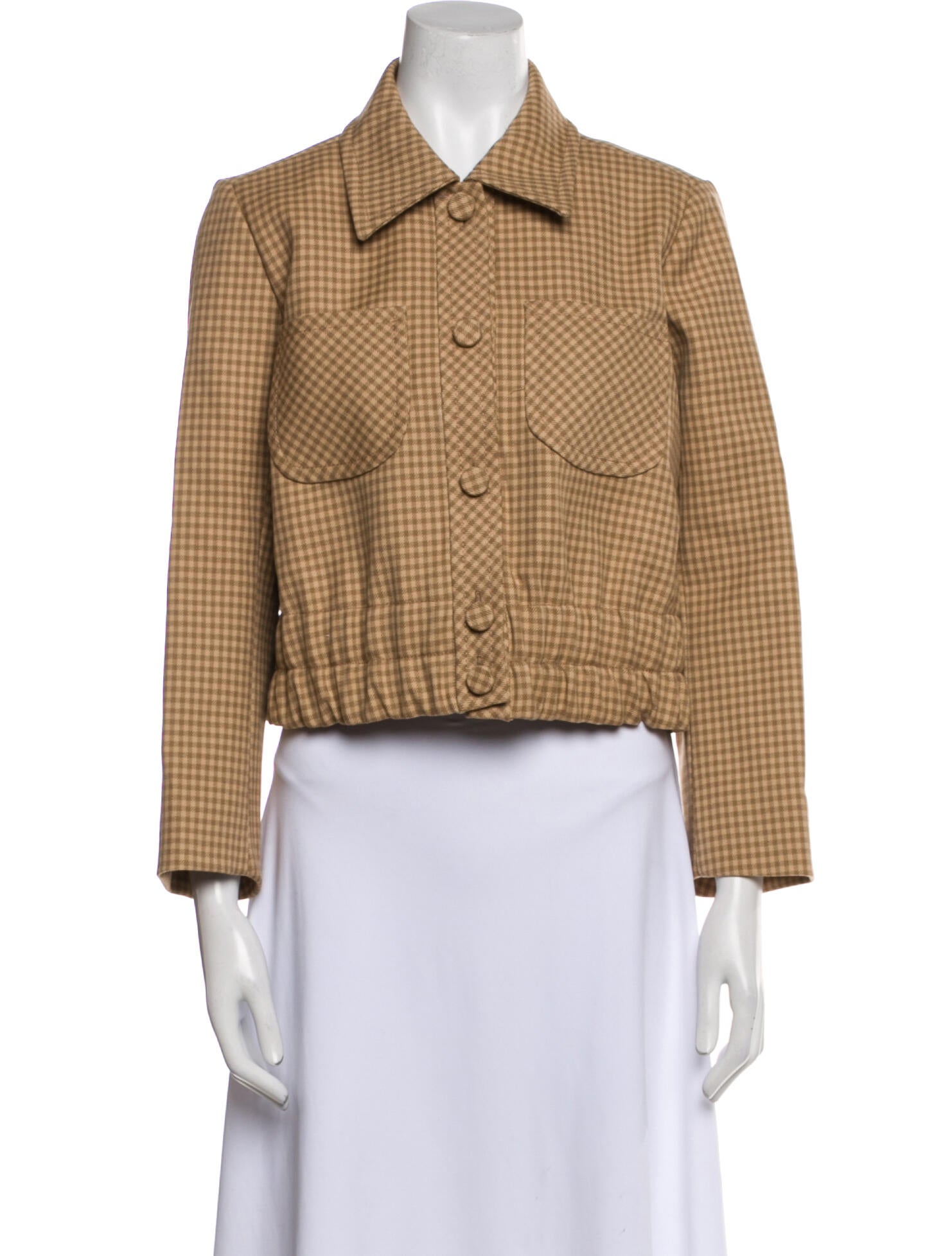 Paul & Joe Virgin Wool Plaid Print Blazer